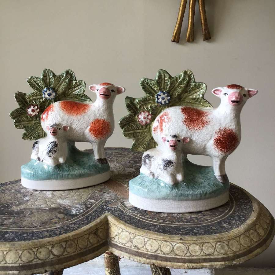 Pair of Staffordshire sheep 1970s