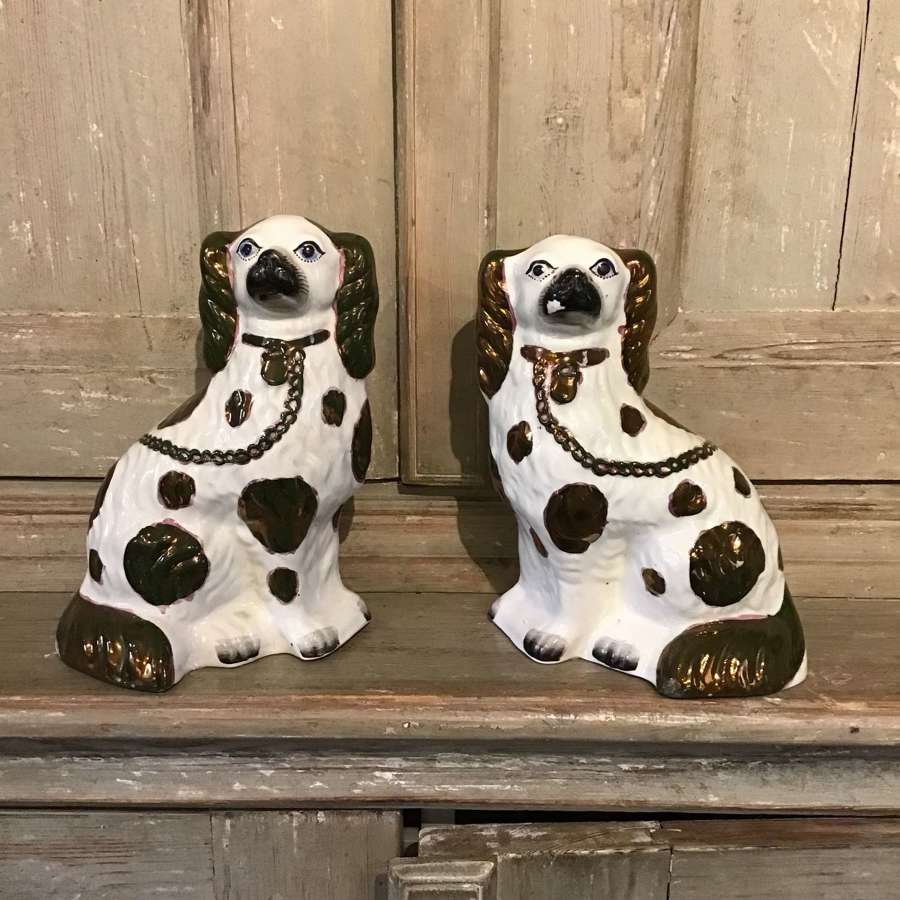 Pair of vintage Staffordshire dogs