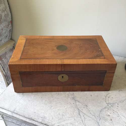 Antique 19th century mahogany veneer writing slope