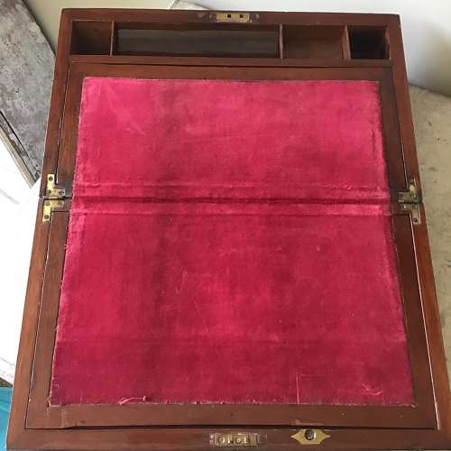 Antique 19th century mahogany veneer writing slope
