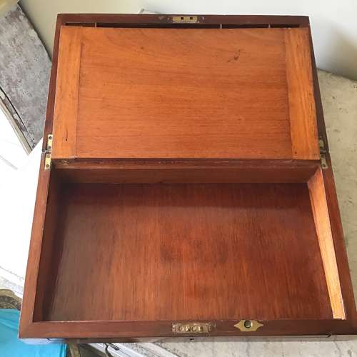 Antique 19th century mahogany veneer writing slope