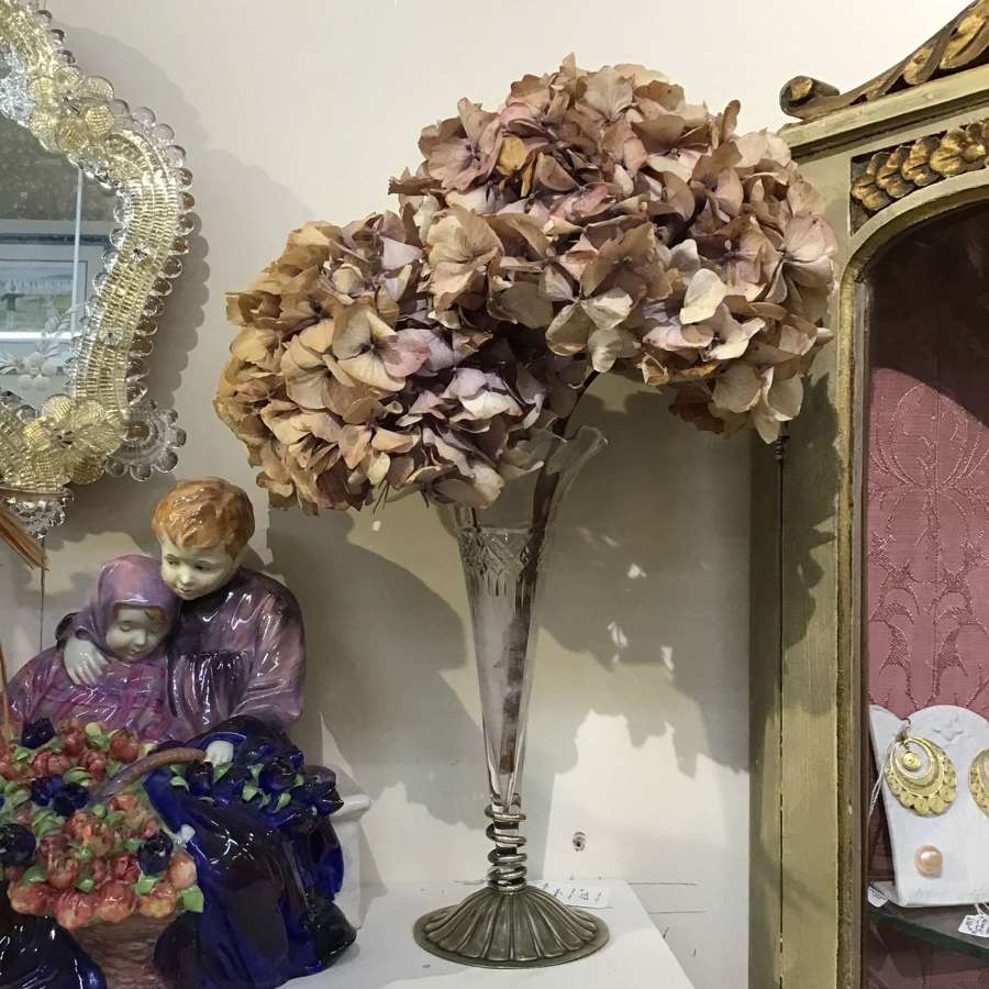 Silver plated 1910/20s  fluted glass epergne