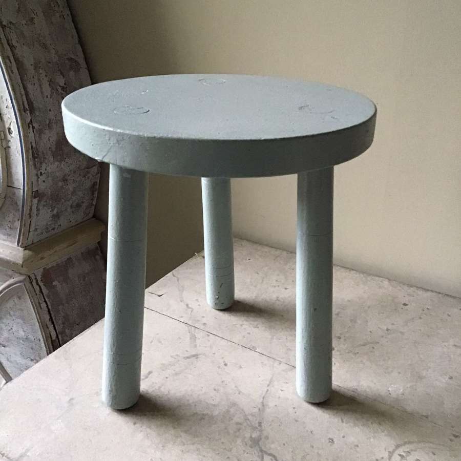Vintage painted pine round stool