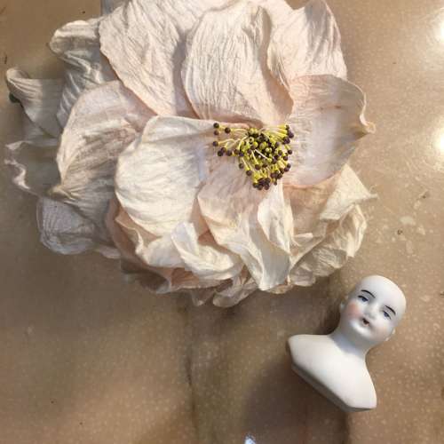 Antique bisque doll head