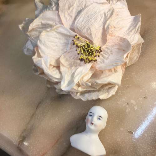 Antique bisque doll head