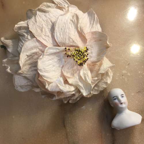 Antique bisque doll head