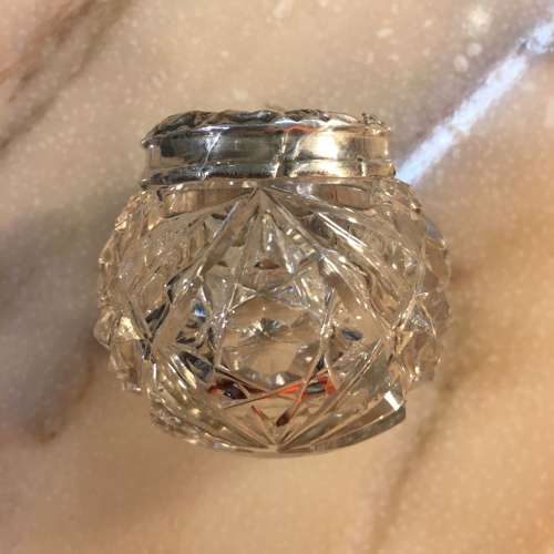 Antique silver top jar 1905 London hallmark