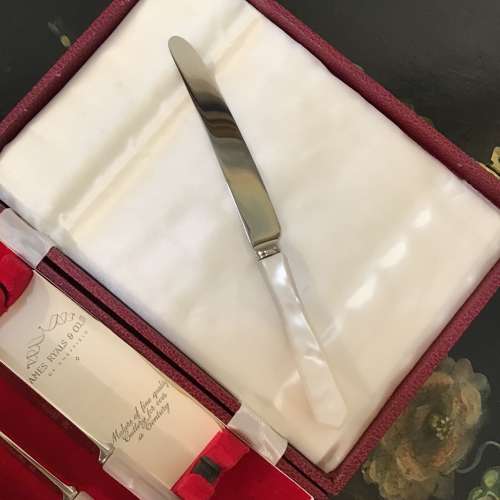 Vintage James Ryals lucite handled stainless boxed knife set
