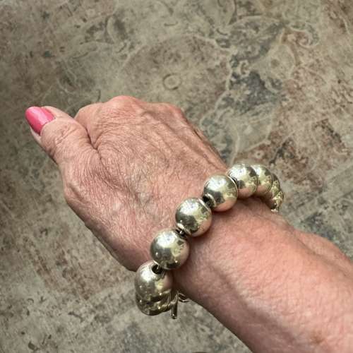 Sterling silver bead bracelet