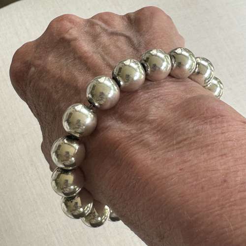 Sterling silver bead bracelet