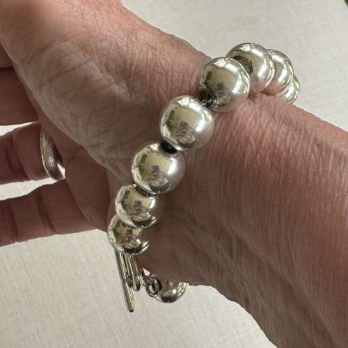 Sterling silver bead bracelet