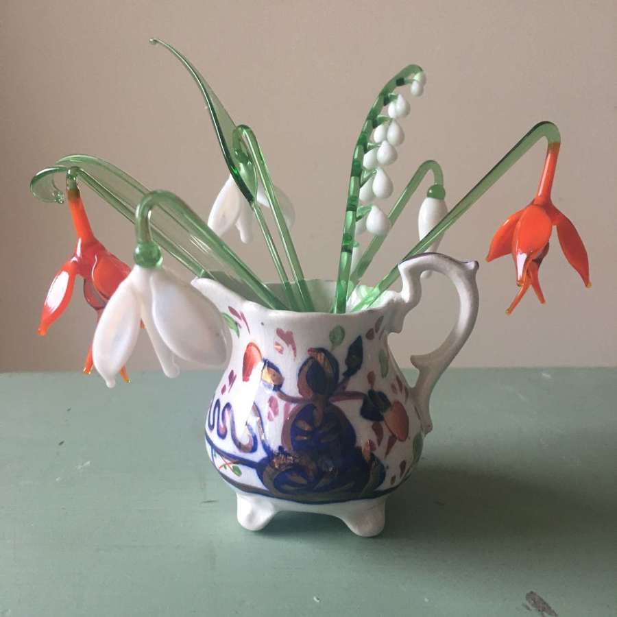 Antique 19th century Gaudy Welsh jug