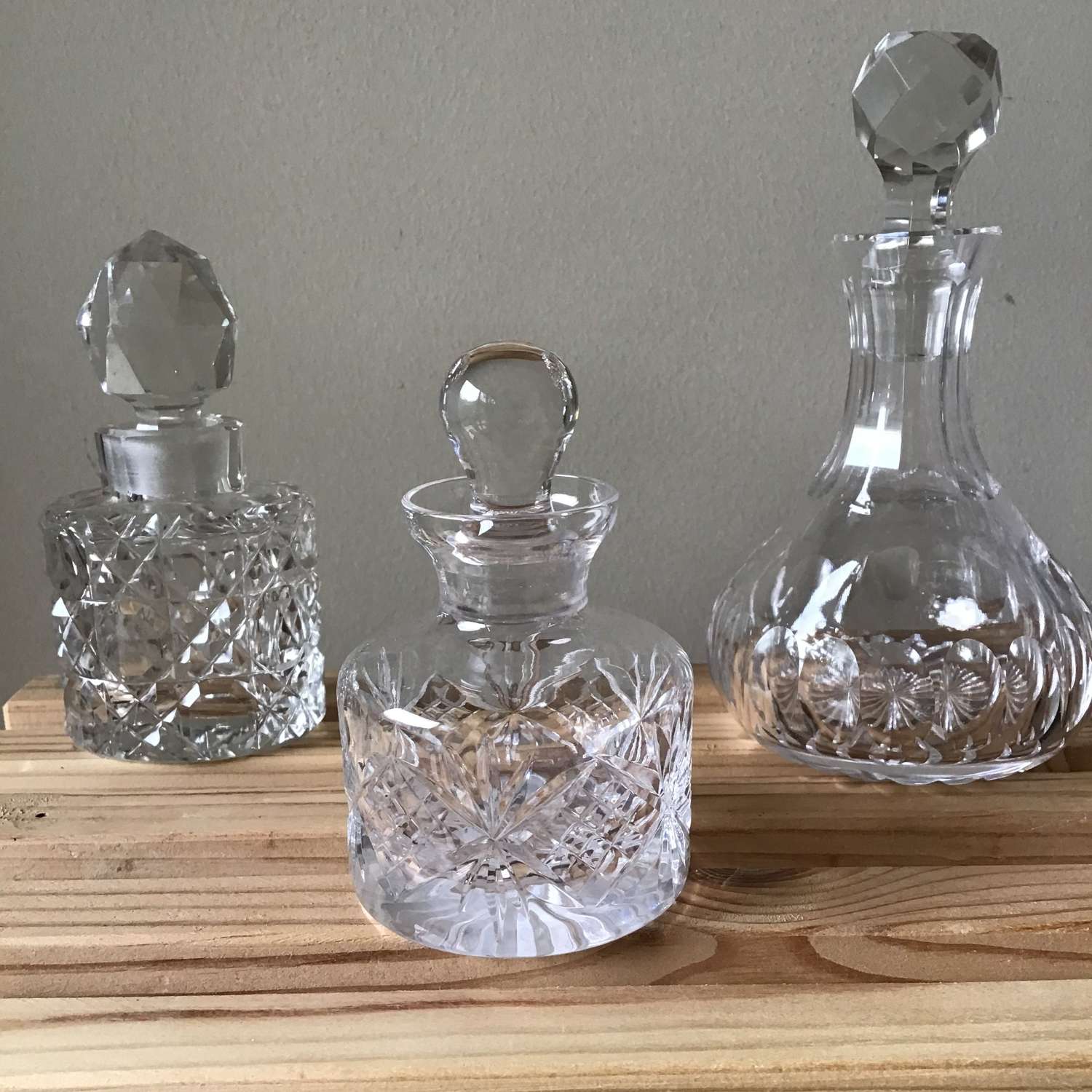 Vintage cut glass scent bottle