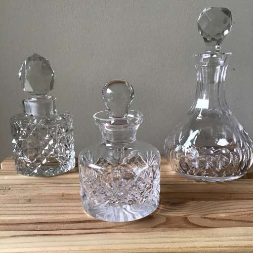 Vintage cut glass scent bottle