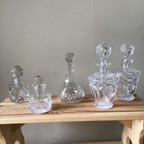 Vintage cut glass scent bottle