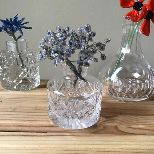 Vintage cut glass scent bottle
