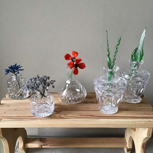 Vintage cut glass scent bottle