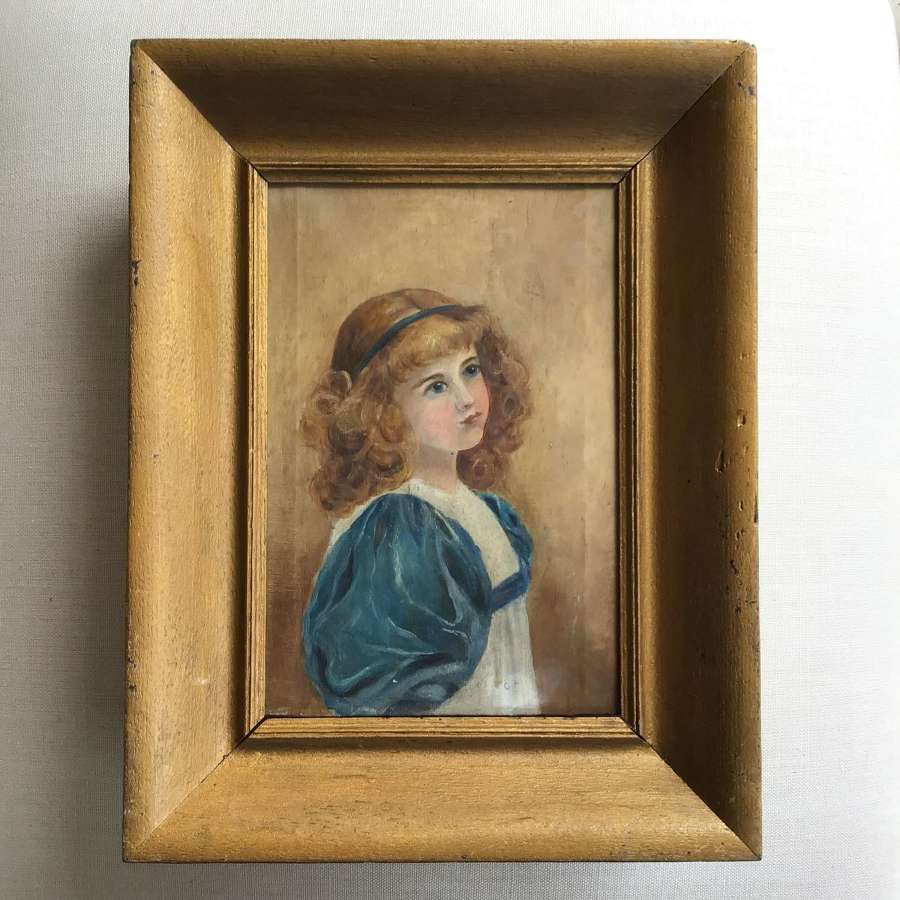 French 19th century portrait of young girl