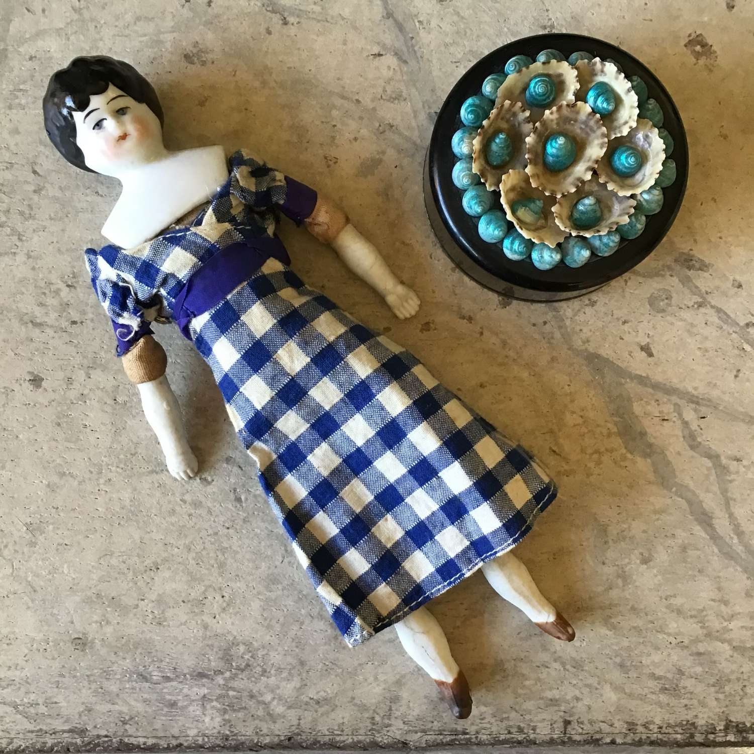 Antique dressed china dolly
