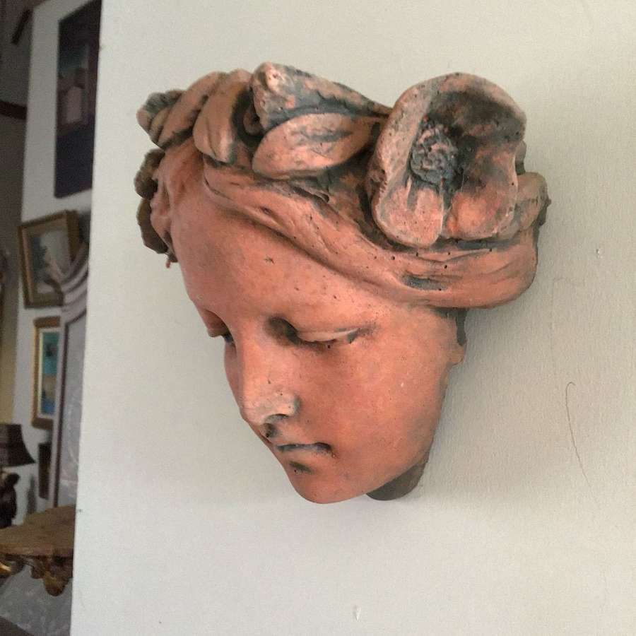 Terracotta Josephine head shelf