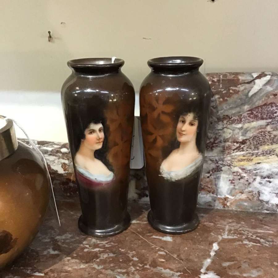 Pair of antique Belle Helene French vases