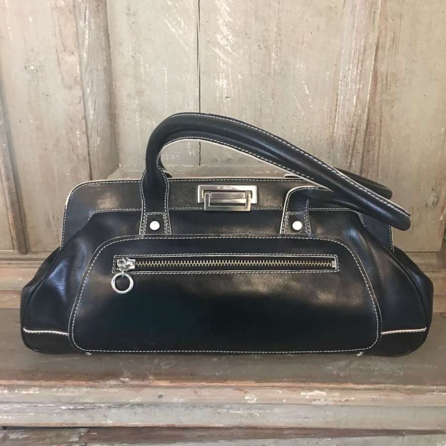 Maxx New York black leather handbag