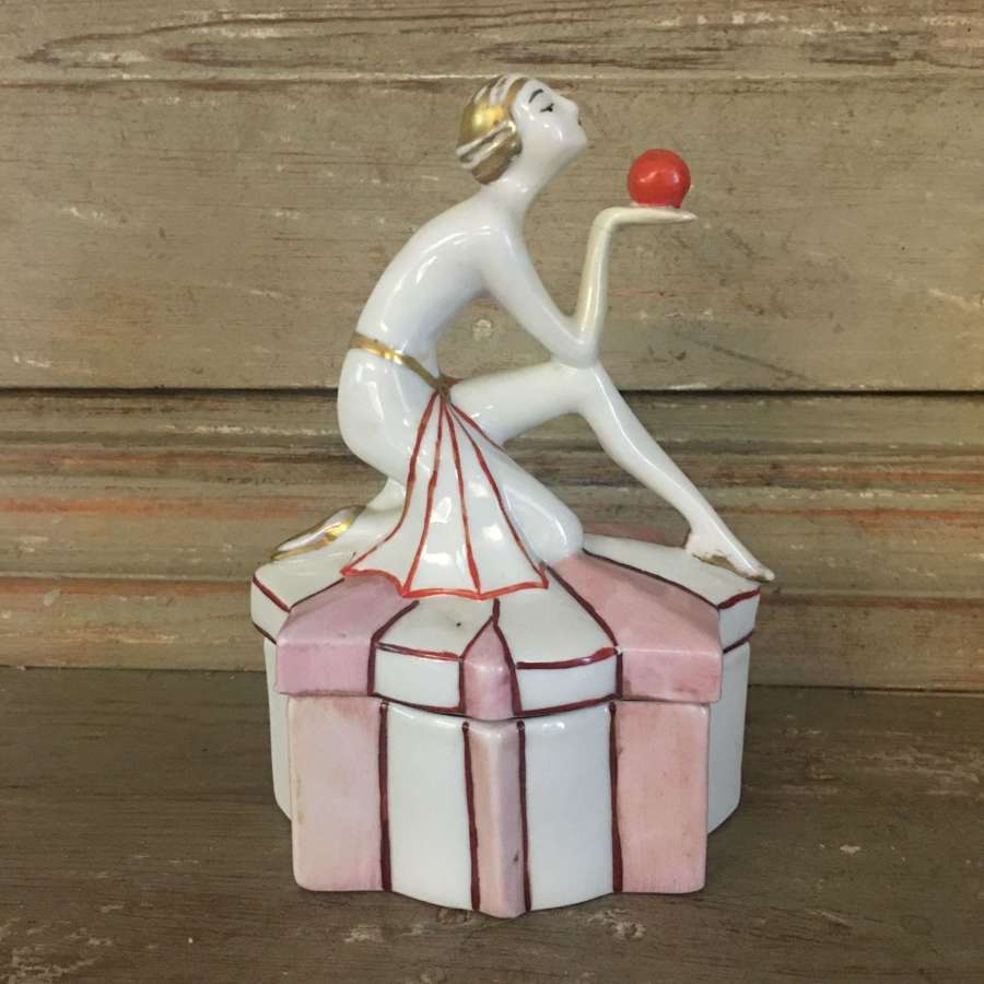 Art Deco Lady trinket box