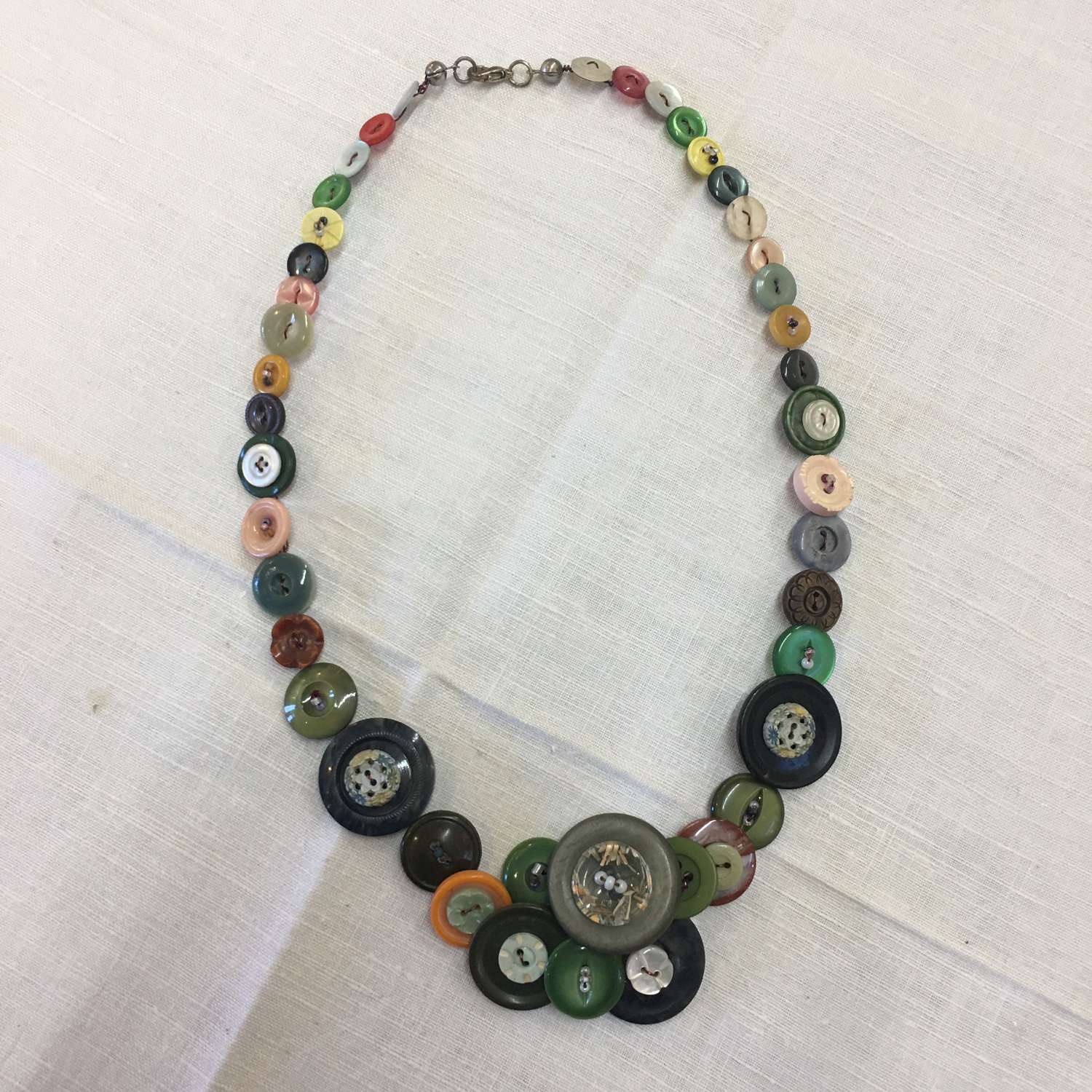 Vintage button necklace