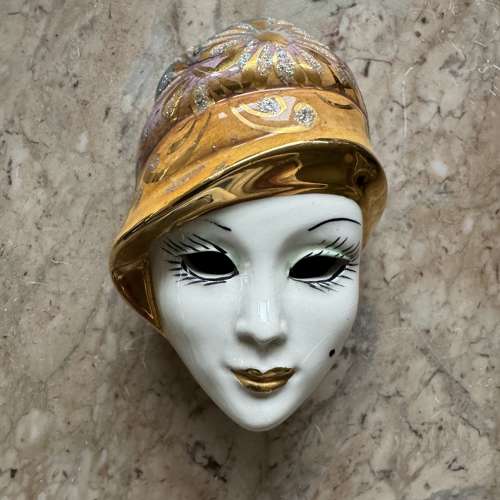 Art Deco style ladies hand-painted china trinket pots (2 available)