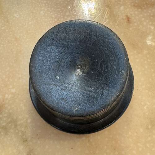 Antique Victorian ebony/bog oak Padstow Lighthouse lidded pot