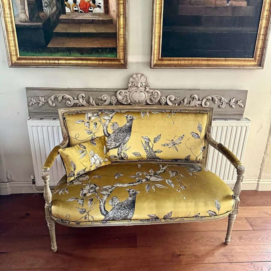 Antique c 1800 Louis XVI style French sofa