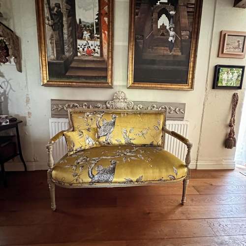 Antique c 1800 Louis XVI style French sofa