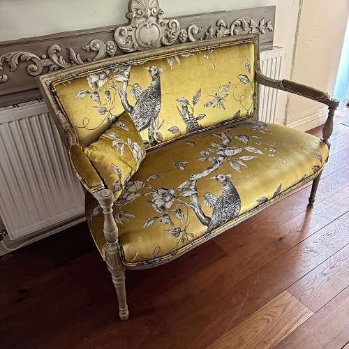 Antique c 1800 Louis XVI style French sofa