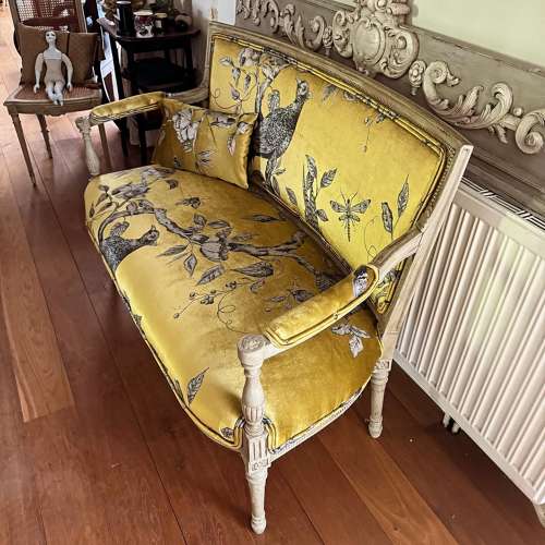 Antique c 1800 Louis XVI style French sofa