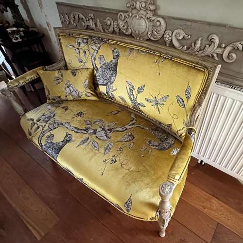 Antique c 1800 Louis XVI style French sofa