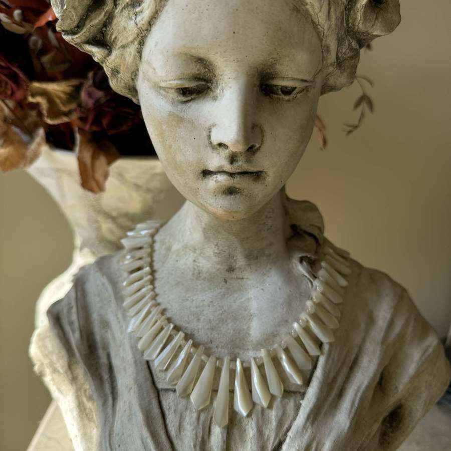 Antique French mother of pearl necklace