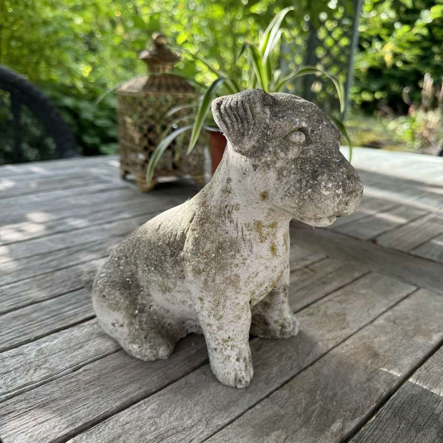 Vintage puppy dog garden ornament