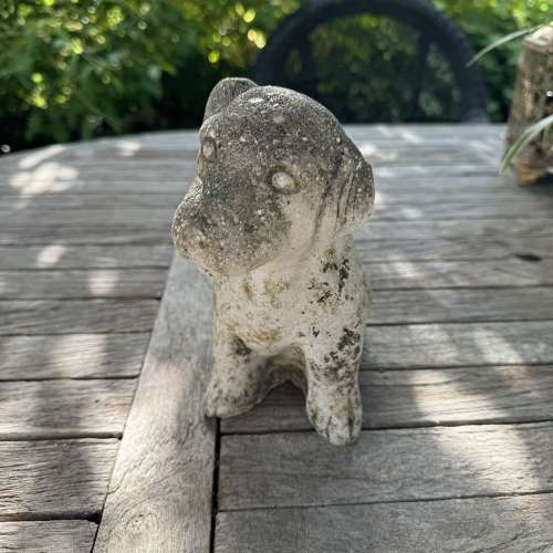Vintage puppy dog garden ornament