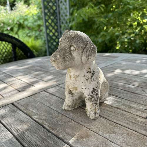 Vintage puppy dog garden ornament