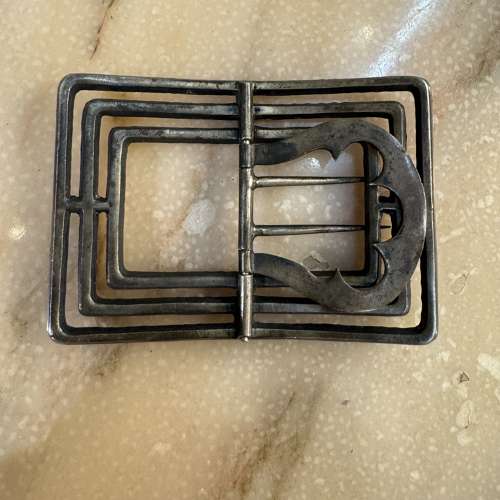 Antique 19th century rectangular paste buckle