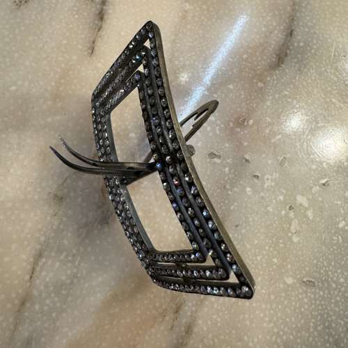Antique 19th century rectangular paste buckle