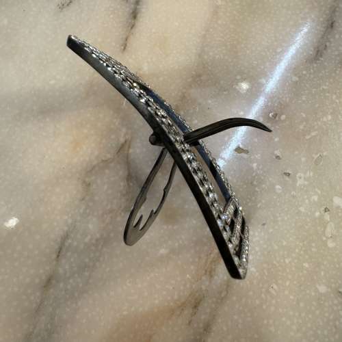 Antique 19th century rectangular paste buckle