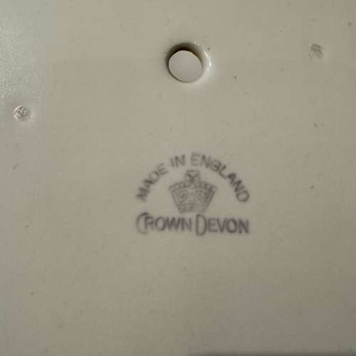 Vintage cream Crown Devon wall pocket vase