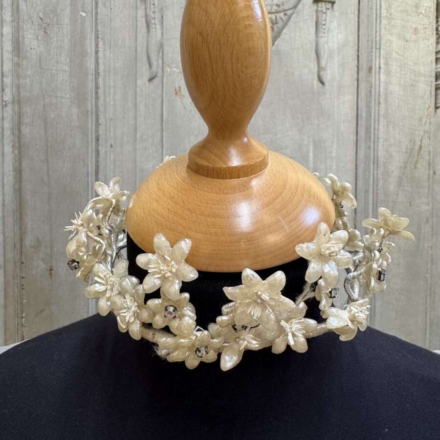 Antique French bride/bridesmaid&rsquo;s headdress