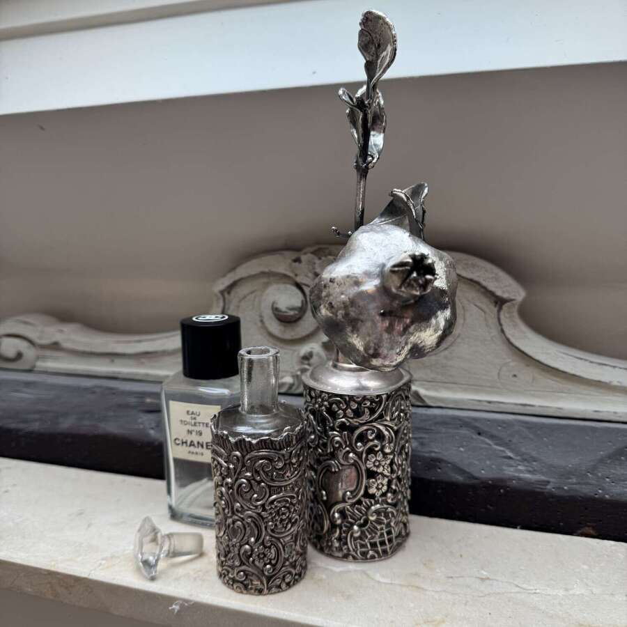 Silver plated pomegranate fruit