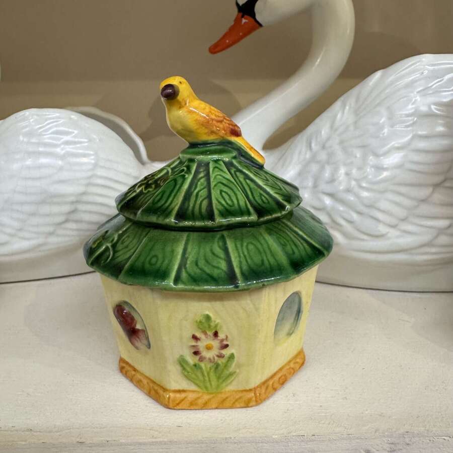 Marutomoware Art Deco Japanese  bird house preserve pt