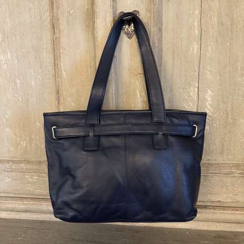 New unused Dents navy calf leather handbag/shoulder bag