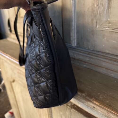 New unused Dents navy calf leather handbag/shoulder bag