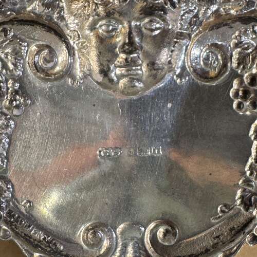 1968 hallmarked sterling silver sherry decanter label by Turner & Simpson