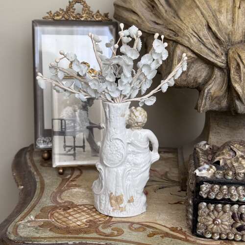 Victorian putti spill vase